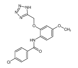 4-chloro-N-[4-methoxy-2-(1H-tetrazol-5-ylmethoxy)-phenyl]-benzamide