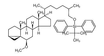 137435-78-0 tert-butyl(((6R)-6-((1aR,3aR,3bS,5aR,6R,8aS,8bS,10R,10aR)-10-methoxy-3a,5a-dimethylhexadecahydrocyclopenta[a]cyclopropa[2,3]cyclopenta[1,2-f]naphthalen-6-yl)-2-methylheptyl)oxy)diphenylsilane