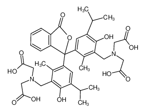 2-[[5-[1-[3-[[bis(carboxymethyl)amino]methyl]-4-hydroxy-2-methyl-5-propan-2-ylphenyl]-3-oxo-2-benzofuran-1-yl]-2-hydroxy-6-methyl-3-propan-2-ylphenyl]methyl-(carboxymethyl)amino]acetic acid 1913-93-5