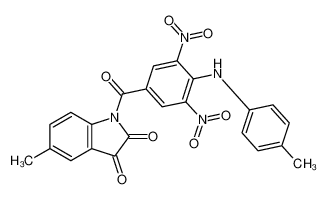 5-methyl-1-[4-(4-methylanilino)-3,5-dinitrobenzoyl]indole-2,3-dione 7006-85-1