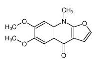 6,7-dimethoxy-9-methylfuro[2,3-b]quinolin-4-one 523-15-9