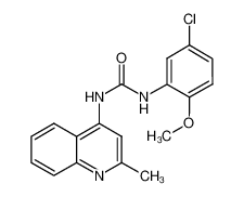 1-(5-chloro-2-methoxyphenyl)-3-(2-methylquinolin-4-yl)urea 196868-63-0