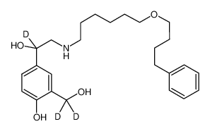 4-[1-deuterio-1-hydroxy-2-[6-(4-phenylbutoxy)hexylamino]ethyl]-2-[dideuterio(hydroxy)methyl]phenol 497063-94-2