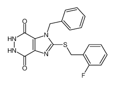 3-benzyl-2-[(2-fluorophenyl)methylsulfanyl]-5,6-dihydroimidazo[4,5-d]pyridazine-4,7-dione 3434-15-9