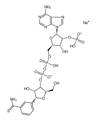 ADENOSINE 5'-(TRIHYDROGEN DIPHOSATE), 2'-(SODIUM HYDROGEN PHOSPHATE), P',5'-ESTER WITH 3-(AMINOTHIOXOMETHYL)-1-β-D-RIBOFURANOSYLPYRIDIUM INNER SALT 19254-05-8