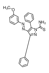 4-[(3-methoxyphenyl)diazenyl]-3,5-diphenylpyrazole-1-carbothioamide 24743-50-8