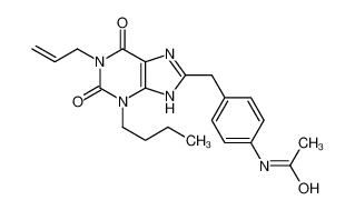 N-[4-(1-烯丙基-3-丁基-2,6-二氧代-2,3,6,7-四氢-1H-嘌呤-8-基甲基)苯基]乙酰胺