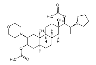 (2β,3α,5α,16β,17β)-2-(4-morpholinyl)-16-(1-pyrrolidinyl)-3,17-bis(acetyloxyoxy)androstane