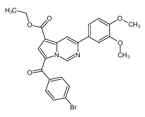 ETHYL-7-(4-BROMO-BENZOYL)-3-(3,4-DIMETHOXYPHENYL)PYRROLO(1,2-C)PYRIMIDINE-5-CARBOXYLATE 96%