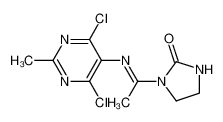 438000-58-9 1-[1-((4,6-dichloro-2-methyl-pyrimidin-5-yl)imino)-ethyl]-imidazolidin-2-one