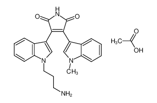 3-[1-(3-aminopropyl)indol-3-yl]-4-(1-methylindol-3-yl)pyrrole-2,5-dione 125313-65-7