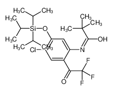 N-[2-Trifluoroacetyl-4-chloro-5-(triisopropylsilyloxy)phenyl]-2,2-dimethylpropanamide 1159977-61-3