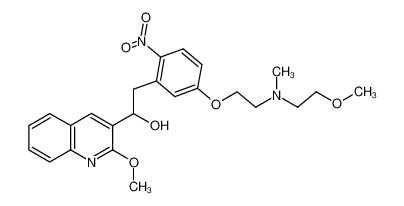 616882-64-5 spectrum, 2-(5-{2-[(2-Methoxy-ethyl)-methyl-amino]-ethoxy}-2-nitro-phenyl)-1-(2-methoxy-quinolin-3-yl)-ethanol