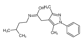 2-(3,5-dimethyl-1-phenylpyrazol-4-yl)-N-(3-methylbutyl)acetamide 125103-51-7