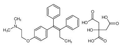 2-[4-[(E)-1,2-diphenylbut-1-enyl]phenoxy]-N,N-dimethylethanamine,2-hydroxypropane-1,2,3-tricarboxylic acid