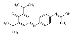 N-[4-[[4-oxo-3,5-di(propan-2-yl)cyclohexa-2,5-dien-1-ylidene]amino]phenyl]acetamide 7066-44-6