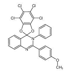 77796-32-8 spectrum, 4,5,6,7-tetrachloro-2'-p-anisyl-3'-phenyl-spiro[1,3-benzodioxole-2,4'(3'H)-quinazoline]