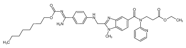 ethyl 3-(1-methyl-2-(((4-(N'-((octyloxy)carbonyl)carbamimidoyl)phenyl)amino)methyl)-N-(pyridin-2-yl)-1H-benzo[d]imidazole-5-carboxamido)propanoate 211915-07-0