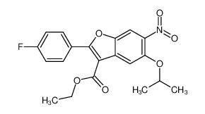 ethyl 2-(4-fluorophenyl)-6-nitro-5-propan-2-yloxy-1-benzofuran-3-carboxylate 691857-07-5