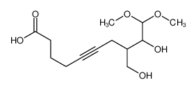 9-hydroxy-8-(hydroxymethyl)-10,10-dimethoxydec-5-ynoic acid 78668-64-1