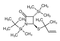 128971-80-2 (3S,4R)-1-(tert-Butyldimethylsilyl)-4-((2-methyl-3-buten-2-yl)thio)-3-(trimethylsilyl)-2-azetidinone