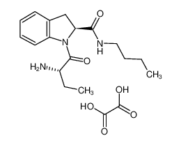 1-(6-amino-5-oxooctan-4-yl)-2,3-dihydroindole-2-carboxamide,oxalate 175553-48-7