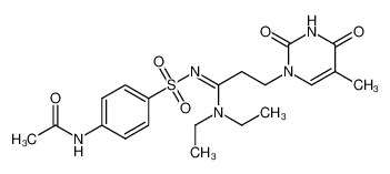 1422277-72-2 N1,N1-diethyl-N2-(4-acetoamidobenzene-1-sulfonyl)-3-(5-methyl-2,4-dioxo-3,4-dihydropyrimidin-1(2H)-yl)-propanamidine