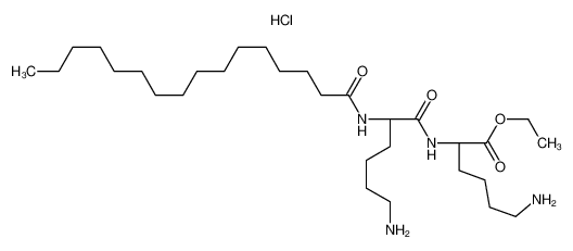 ethyl 6-amino-2-[[6-amino-2-(hexadecanoylamino)hexanoyl]amino]hexanoate,hydrochloride 7325-88-4