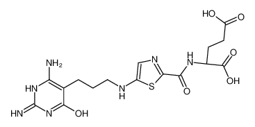 (2S)-2-[[5-[3-(2,6-diamino-4-oxo-1H-pyrimidin-5-yl)propylamino]-1,3-thiazole-2-carbonyl]amino]pentanedioic acid 158010-69-6