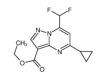 Ethyl 5-cyclopropyl-7-(difluoromethyl)pyrazolo[1,5-a]pyrimidine-3 -carboxylate 512825-94-4