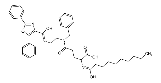 5-[benzyl-[2-[(2,5-diphenyl-1,3-oxazole-4-carbonyl)amino]ethyl]amino]-2-(decanoylamino)-5-oxopentanoic acid 219905-91-6