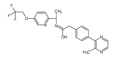 2-[4-(3-Methyl-2-pyrazinyl)phenyl]-N-{(1R)-1-[5-(2,2,2-trifluoroe thoxy)-2-pyridinyl]ethyl}acetamide