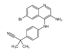 2-[4-[(3-amino-6-bromoquinolin-4-yl)amino]phenyl]-2-methylpropanenitrile 915019-52-2