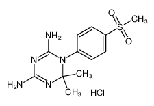 6,6-dimethyl-1-(4-methylsulfonylphenyl)-1,3,5-triazine-2,4-diamine,hydrochloride 77113-80-5