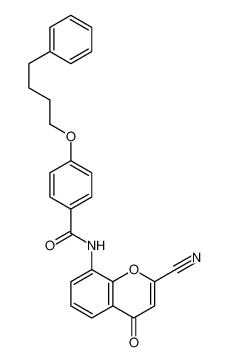 N-(2-cyano-4-oxochromen-8-yl)-4-(4-phenylbutoxy)benzamide 136450-11-8