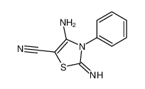 4-amino-2-imino-3-phenyl-1,3-thiazole-5-carbonitrile 56935-53-6