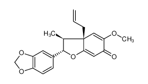 2-(1,3-benzodioxol-5-yl)-5-methoxy-3-methyl-3a-prop-2-enyl-2,3-dihydro-1-benzofuran-6-one 38276-59-4