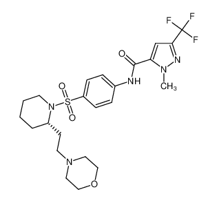 1374006-96-8 (S)-1-methyl-N-(4-((2-(2-morpholinoethyl)piperidin- 1 -yl)sulfonyl)phenyl)-3 -(trifluoromethyl)- 1H-pyrazole-5 -carboxamide