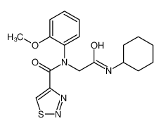 N-[2-(Cyclohexylamino)-2-oxoethyl]-N-(2-methoxyphenyl)-1,2,3-thia diazole-4-carboxamide 606115-61-1