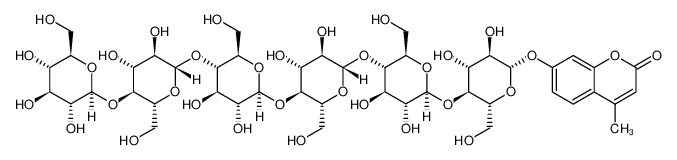 2H-1-Benzopyran-2-one, 7-[(O-β-D-glucopyranosyl-(1→4)-O-β-D-glucopyranosyl-(1→4)-O-β-D-glucopyranosyl-(1→4)-O-β-D-glucopyranosyl-(1→4)-O-β-D-glucopyranosyl-(1→4)-β-D-glucopyranosyl)oxy]-4-methyl-