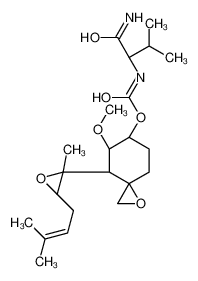 [(3R,4S,5S,6R)-5-methoxy-4-[(2R,3R)-2-methyl-3-(3-methylbut-2-enyl)oxiran-2-yl]-1-oxaspiro[2.5]octan-6-yl] N-[(2R)-1-amino-3-methyl-1-oxobutan-2-yl]carbamate 431077-35-9