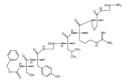 97985-95-0 {(S)-1-[(S)-1-{[((S)-1-{(S)-1-[(S)-2-(Carbamoylmethyl-carbamoyl)-pyrrolidine-1-carbonyl]-4-guanidino-butylcarbamoyl}-3-methyl-butylcarbamoyl)-methyl]-carbamoyl}-2-(4-hydroxy-phenyl)-ethylcarbamoyl]-2-hydroxy-ethyl}-carbamic acid benzyl ester