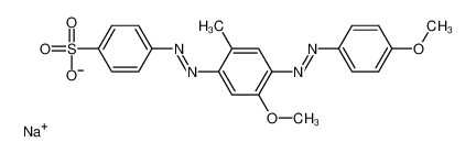 4-[5-甲氧基-4-(4-甲氧基苯基)偶氮-2-甲基苯基]偶氮苯磺酸钠
