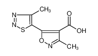 3-methyl-5-(4-methylthiadiazol-5-yl)-1,2-oxazole-4-carboxylic acid 263385-59-7