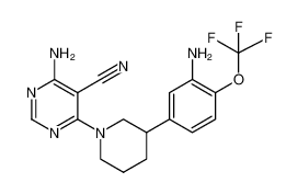 4-amino-6-[3-(3-amino-4-trifluoromethoxy-phenyl)-piperidin-1-yl]-pyrimidine-5-carbonitrile 1271809-90-5