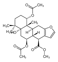 (1S,4aR,6S,6aR,7S,11aS,11bS)-4a-hydroxy-7-(methoxycarbonyl)-4,4,11b-trimethyl-1,2,3,4,4a,5,6,6a,7,11,11a,11b-dodecahydrophenanthro[3,2-b]furan-1,6-diyl diacetate 197781-86-5