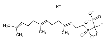 115731-54-9 spectrum, (E,E)-[Difluoro[hydroxy(4,8,12-trimethyl-3,7,11-tridecatrienyl)phosphinyl]methyl]phosphonic acid tripotassium salt