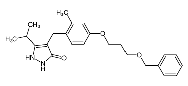 4-{[4-(3-benzyloxypropoxy)-2-methylphenyl]methyl}-1,2-dihydro-5-isopropyl-3H-pyrazol-3-one 666843-86-3