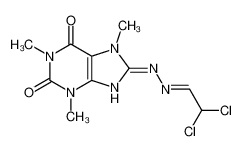 8-[(2E)-2-(2,2-dichloroethylidene)hydrazinyl]-1,3,7-trimethylpurine-2,6-dione 73664-29-6