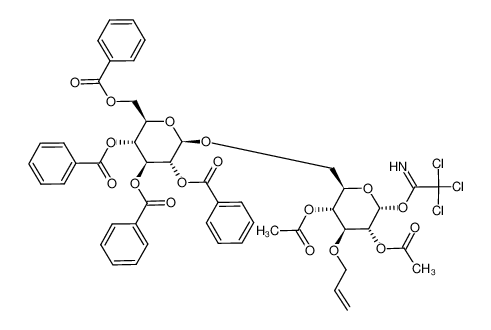 524712-45-6 2,3,4,6-tetra-O-benzoyl-β-D-glucopyranosyl-(1->6)-2,4-di-O-acetyl-3-O-allyl-α-D-glucopyranosyl trichloroacetimidate